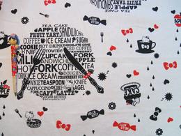 HELLO KITTY FOR KOKKA G-50134-1A CAFE CANVAS